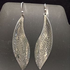 Sterling Silver Leaf Earrings